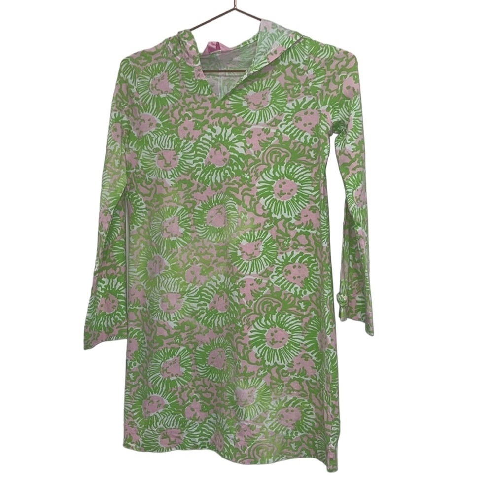 Lilly Pulitzer Girls Dress Size Extra Large (12-14) Sunny lion pattern.